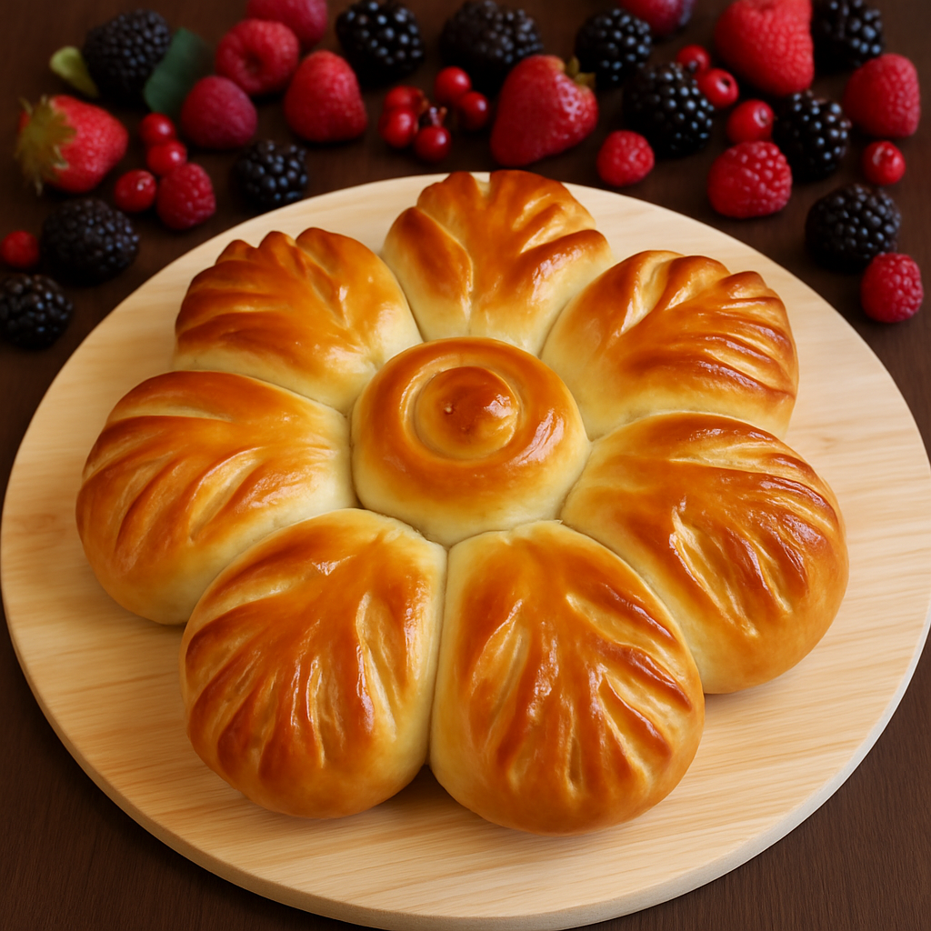 Pastete mit Waldbeeren und Puddingcreme