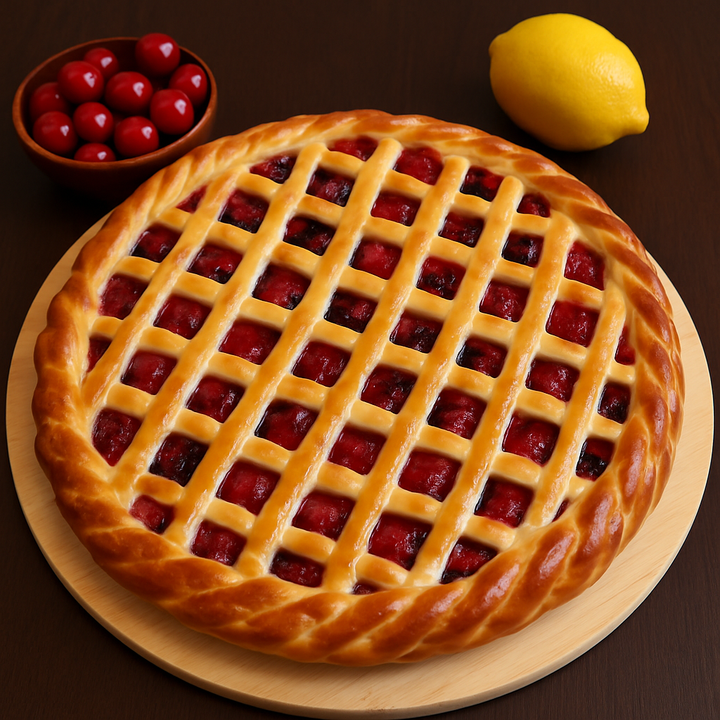 Pastete mit Kirschen