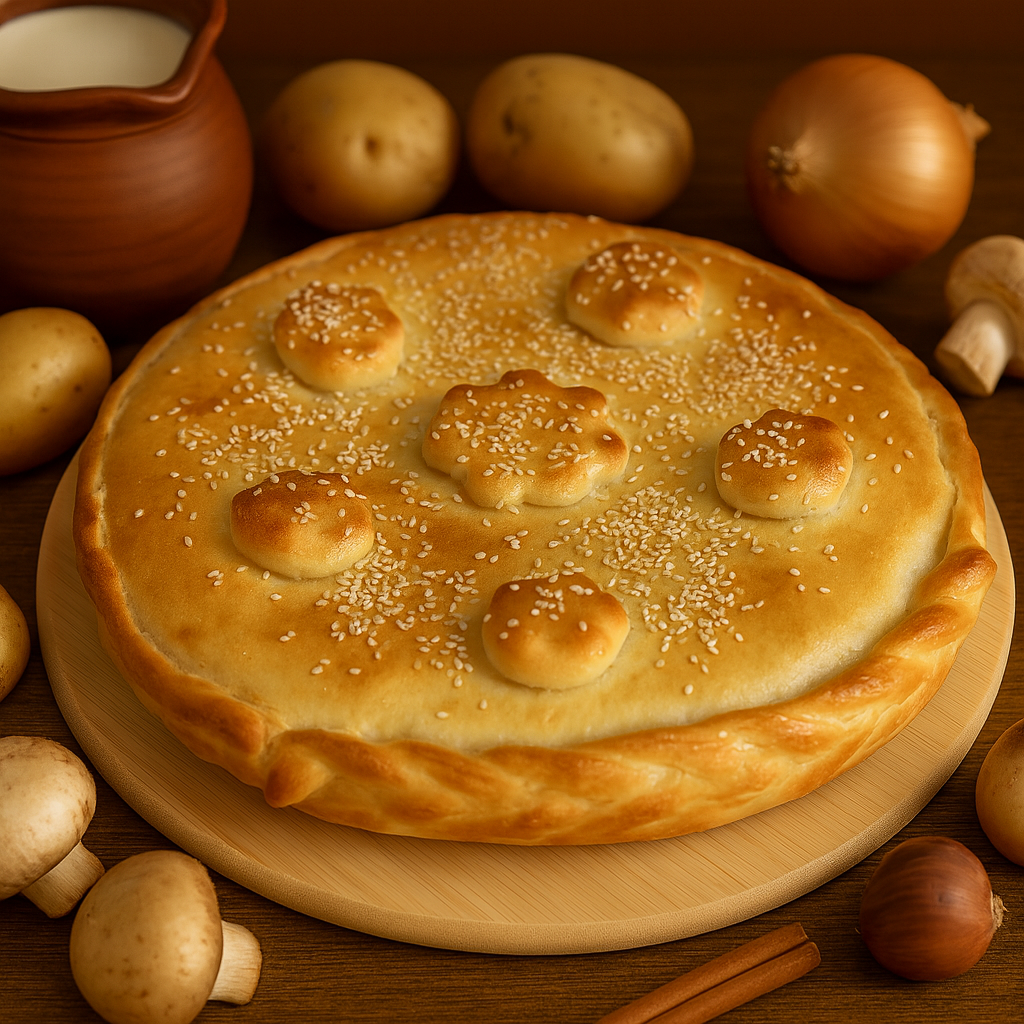 Pastete mit Kartoffeln und Pilzen