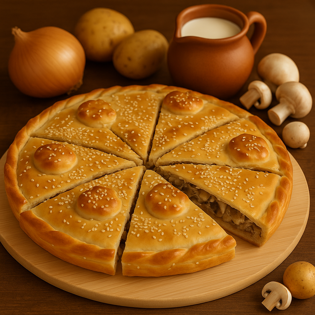 Pastete mit Kartoffeln und Pilzen