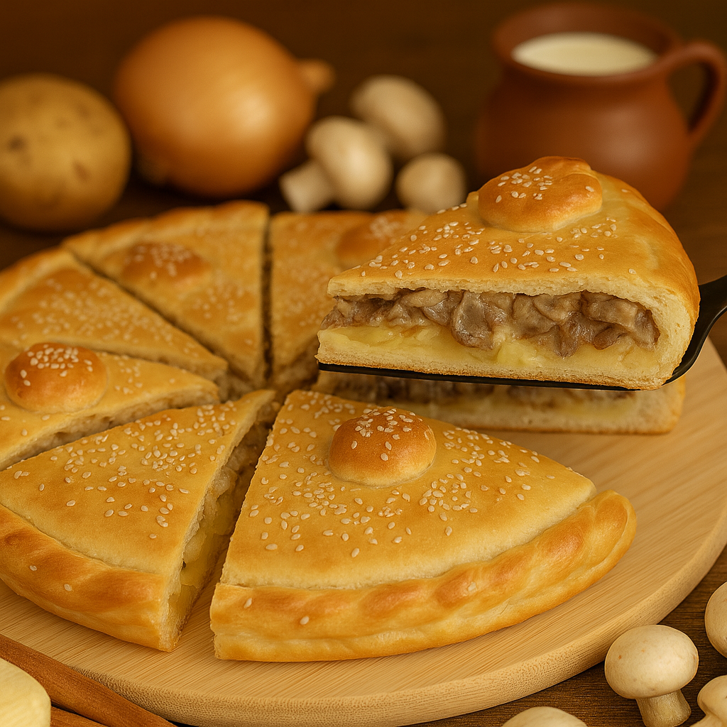 Pastete mit Kartoffeln und Pilzen