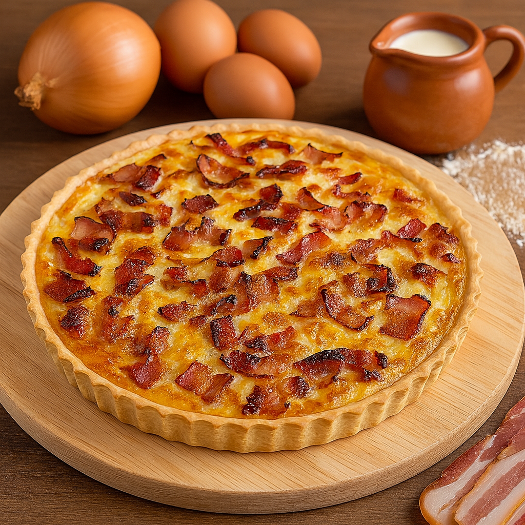 Quiche mit Zwiebeln & Speck
