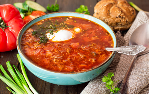Ukrainischer Borschtsch mit Fleisch