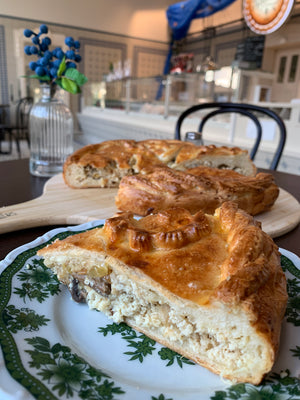 Pastete mit Hähnchen und Champignons