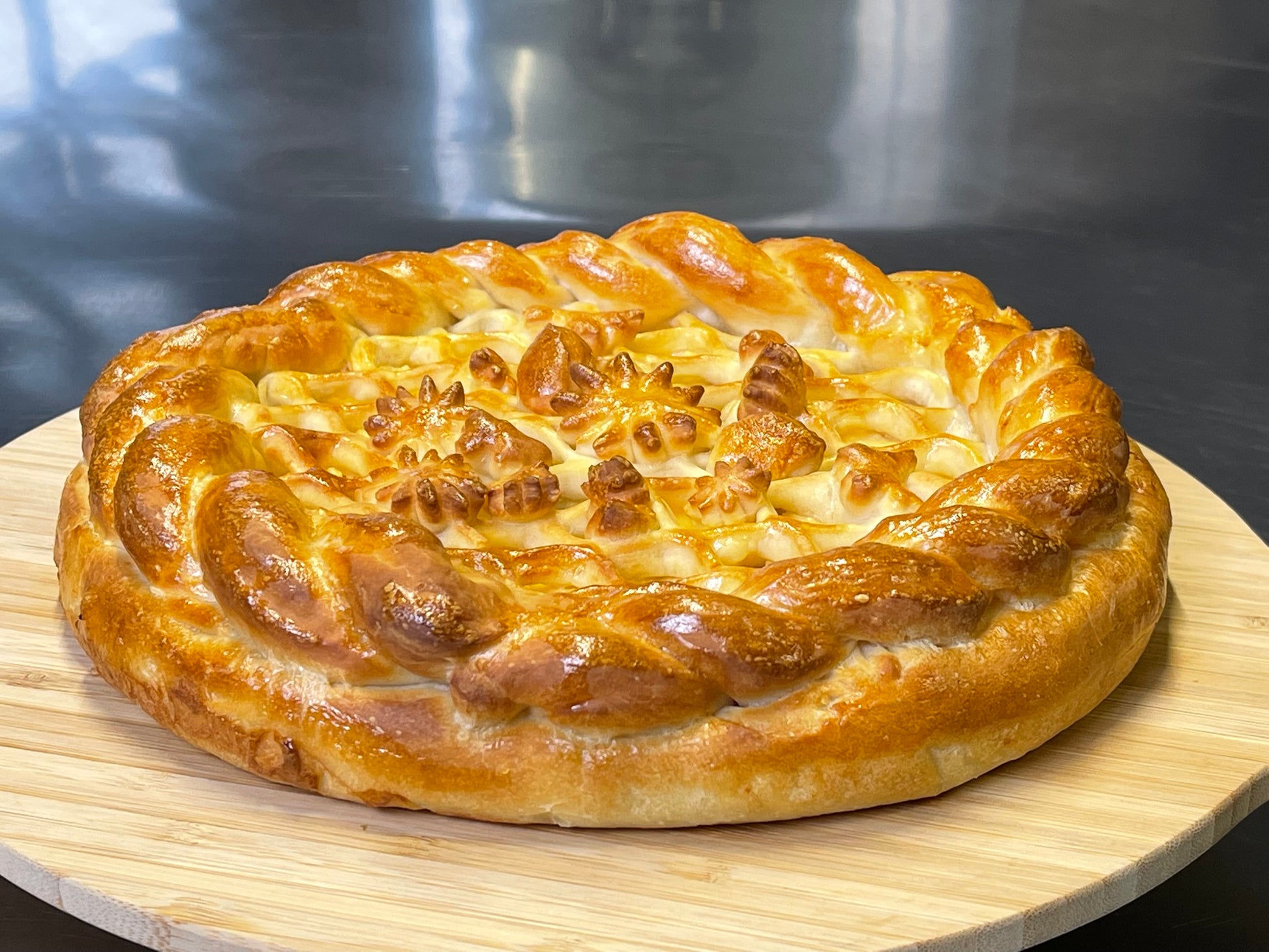 Pastete mit Johannisbeeren und Puddingcreme