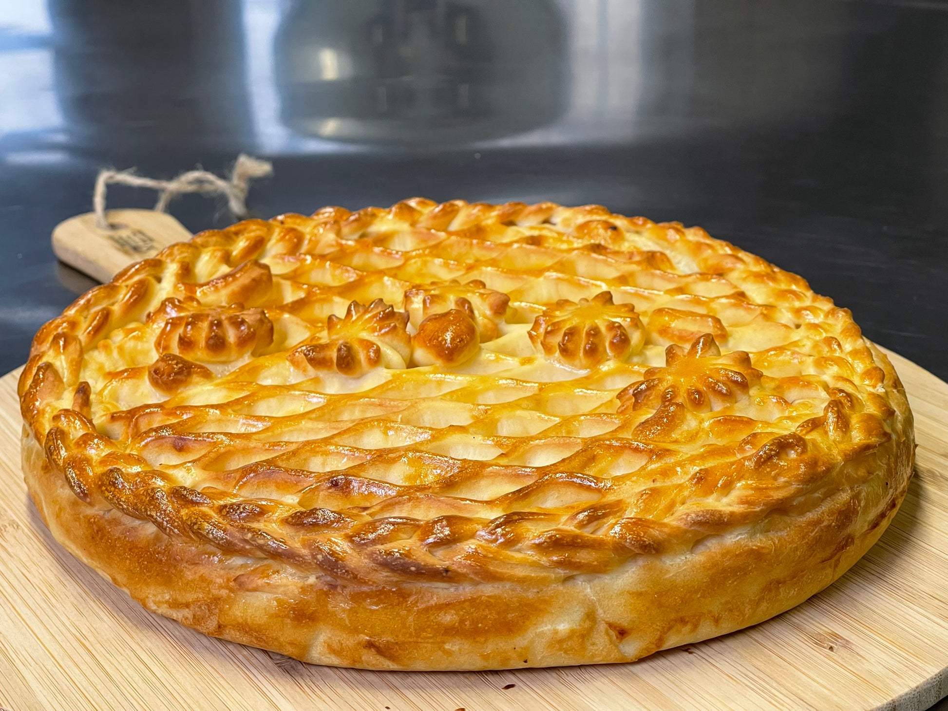 Pastete mit Waldbeeren und Puddingcreme