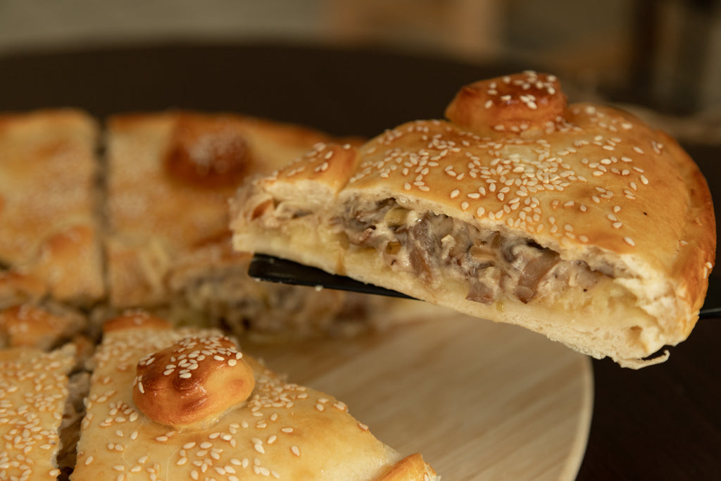 Pastete mit Kartoffeln und Pilzen