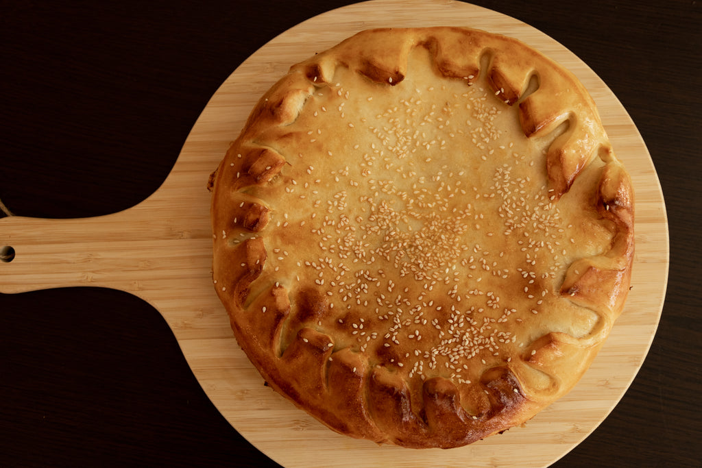 Pastete mit Kohl und Fleisch