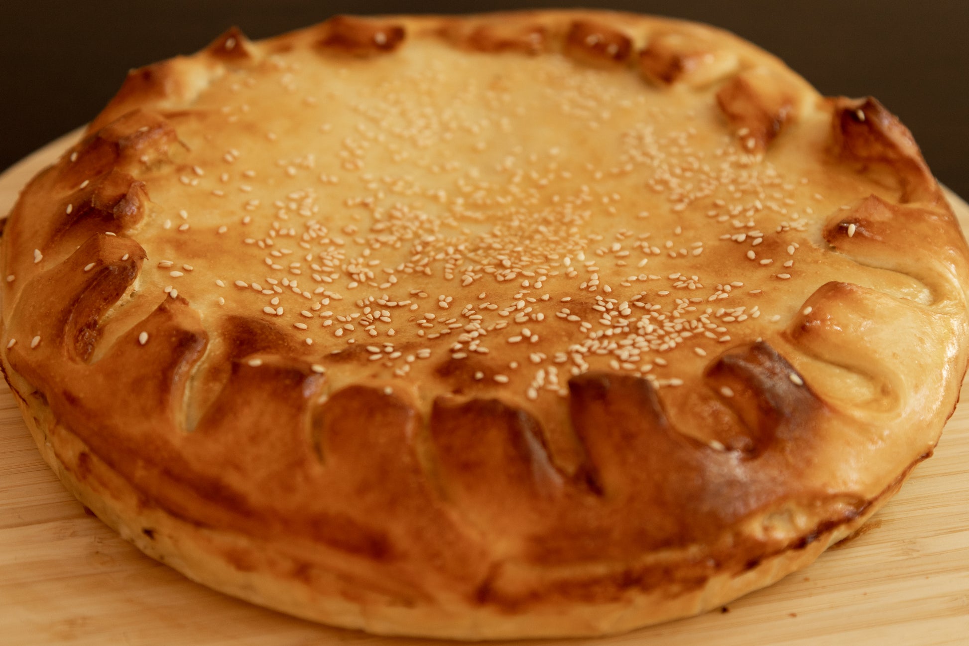 Pastete mit Kohl und Fleisch