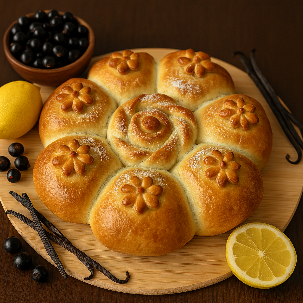 Pastete mit Johannisbeeren und Puddingcreme