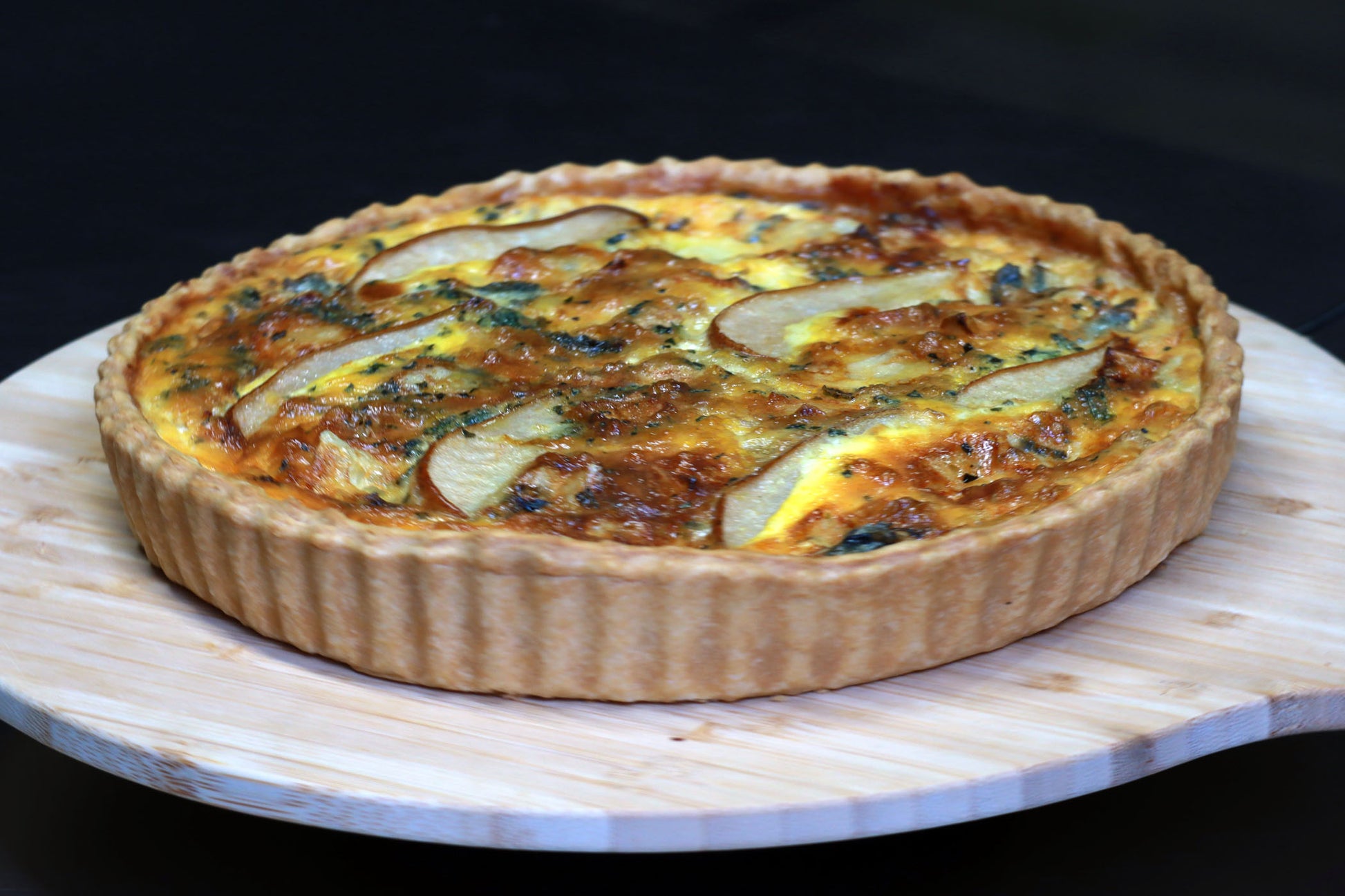 Quiche mit Birne & Blauschimmelkäse