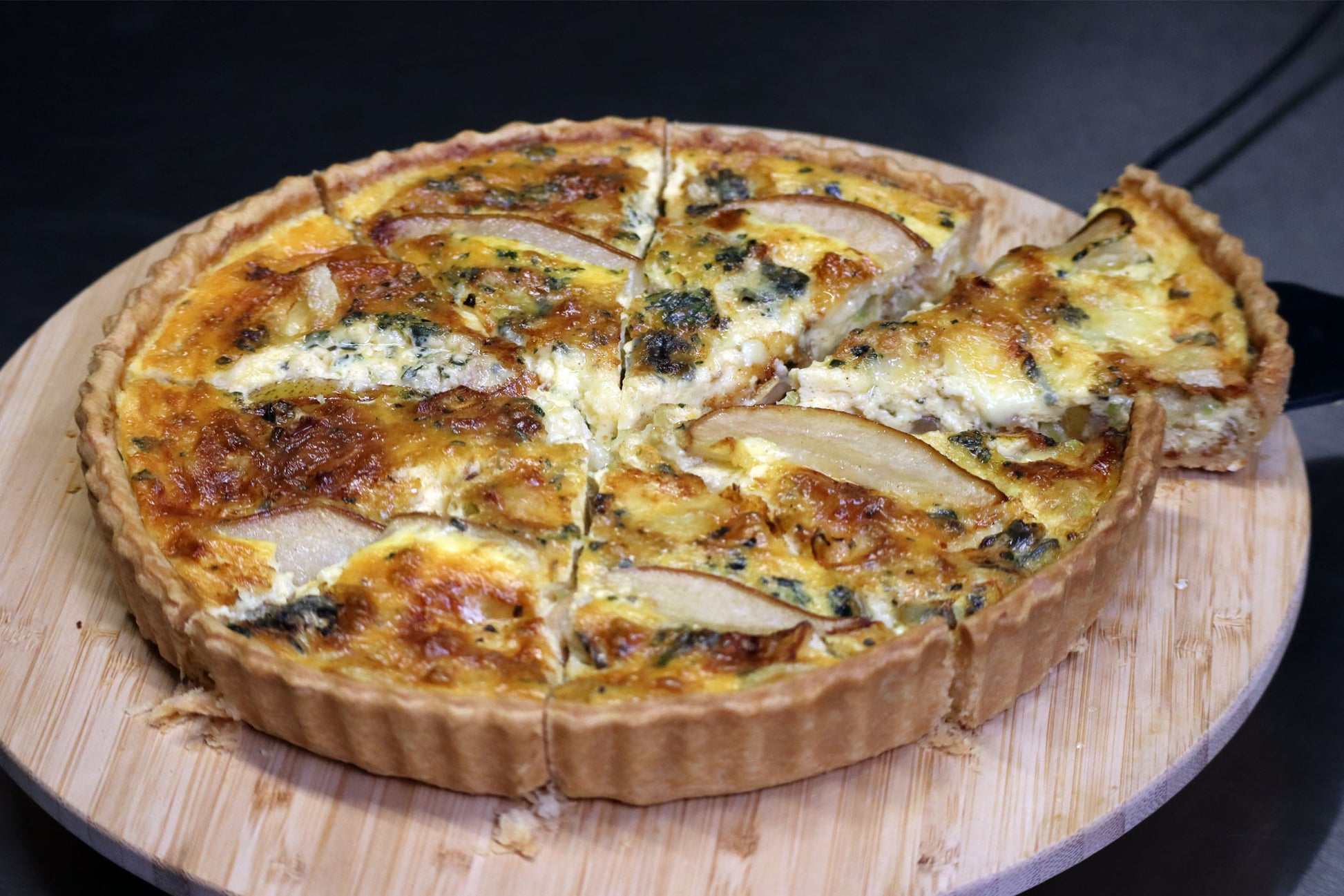 Quiche mit Birne & Blauschimmelkäse