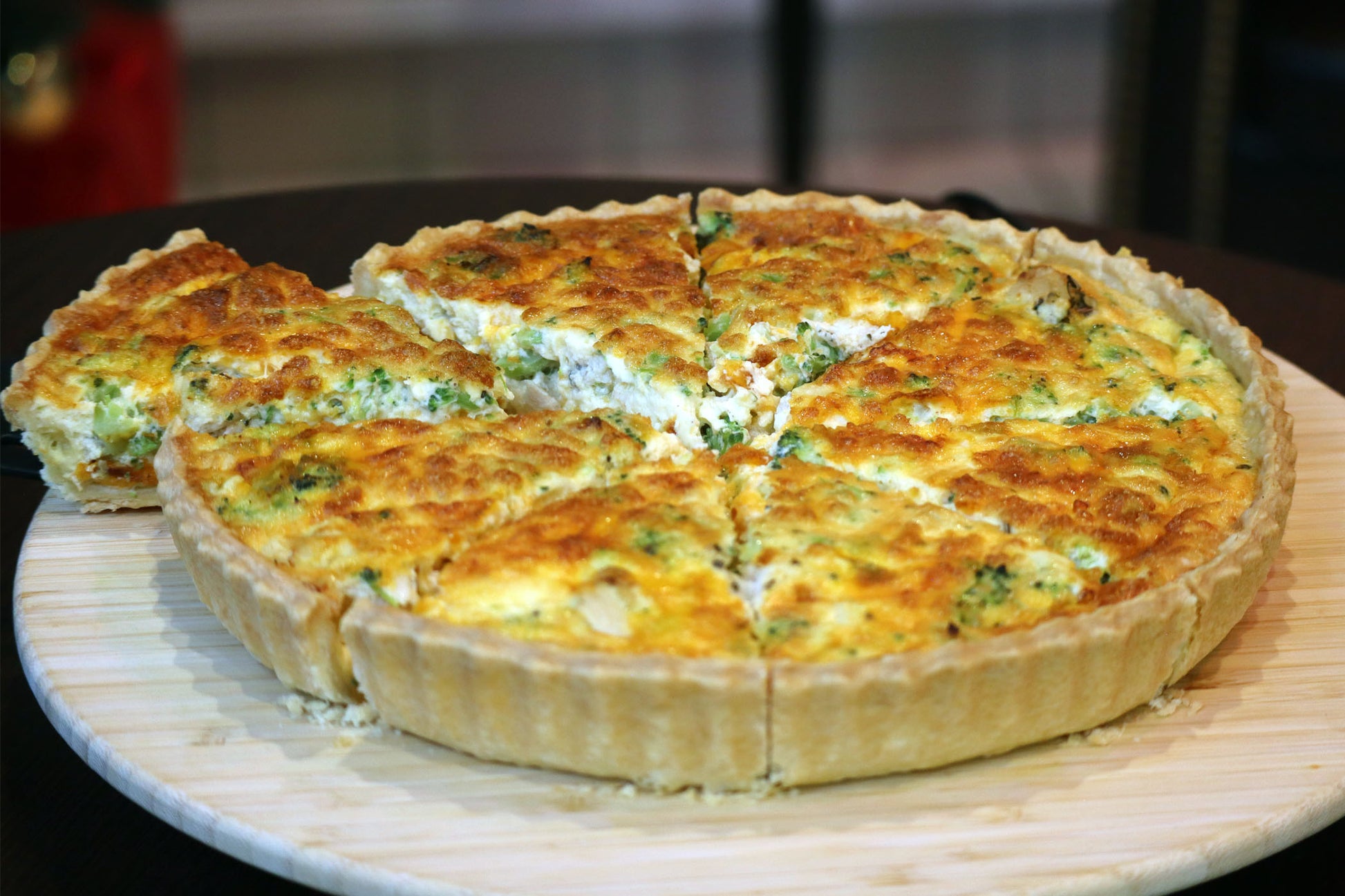 Quiche mit Hähnchen, Brokkoli & Cheddar