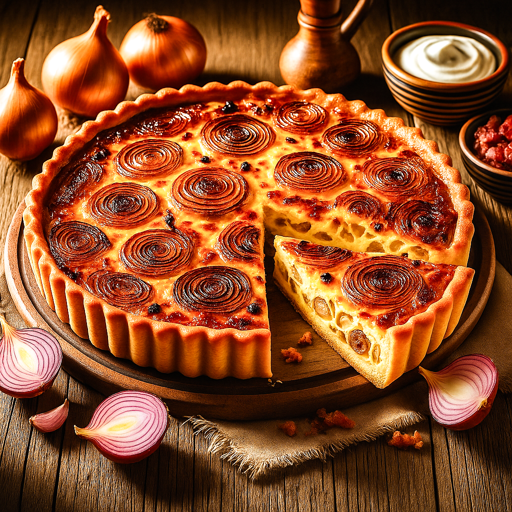 Quiche mit Zwiebeln & Speck