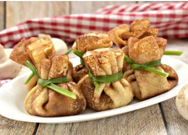 Pfannkuchen mit Champignon-Frikassee