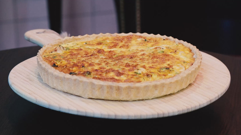Quiche mit Hähnchen, Brokkoli & Cheddar